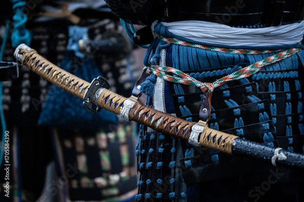 Obraz 太刀を履いた鎧武者