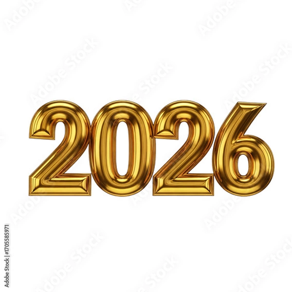 Fototapeta 2026 Golden Ribbon Year Text in Luxurious Metallic Design 2026 Vivid Multicolor Neon-Outlined Year Text Elegant Red 2026 Gold-Trimmed TypefaceBronze 2026 Metallic Numbers with Warm ShineBold Black 202