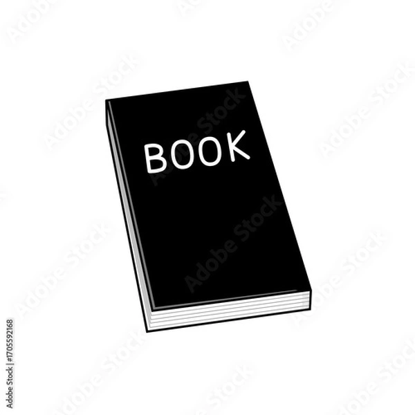 Fototapeta 黒色の本のイラスト