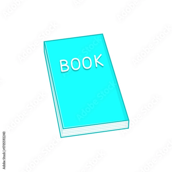 Fototapeta 水色の本のイラスト