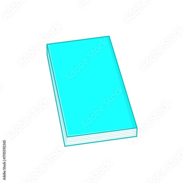 Fototapeta 水色の本（ノート、メモ）