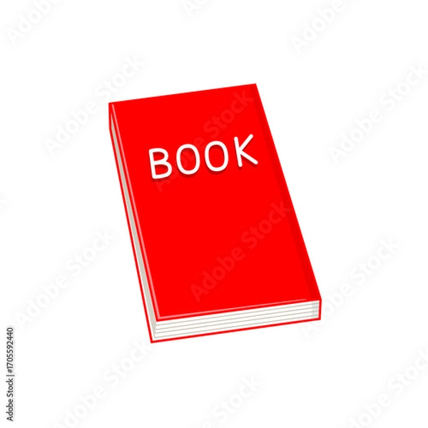 Fototapeta 赤色の本のイラスト