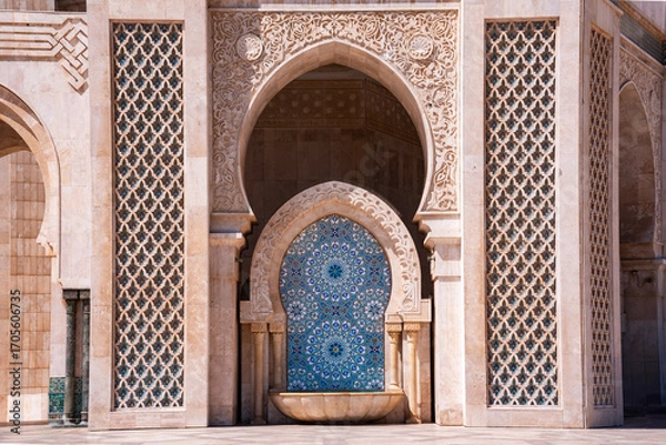 Obraz Hassan II mosque in Casablanca city, Morocco