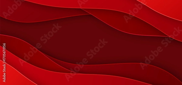 Fototapeta 3D abstract background, red paper cut shape. Vector design layout for business presentation, flyer. Medical banner for 14 June World blood donor day. Place for text. Anemia hemophilia template