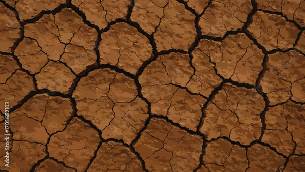 Obraz Cracked Dry Earth Texture Background