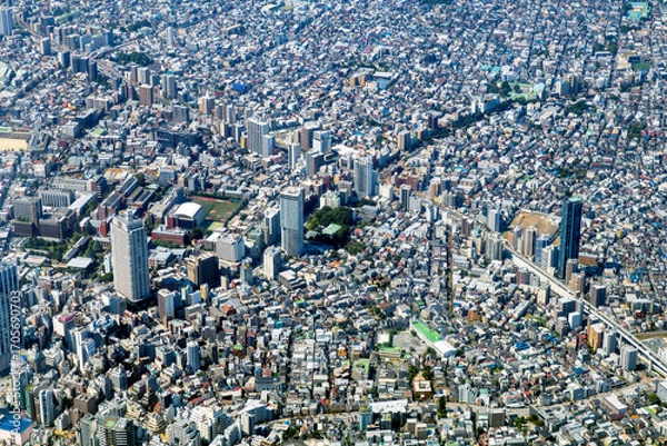 Obraz 東京都豊島区要町付近を空撮