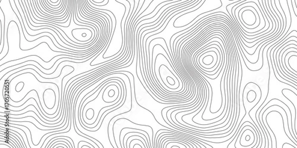 Fototapeta Abstract Modern design with White background with topographic wavy pattern design. Geographic abstract grid. Geographic curved, vector illustration.	