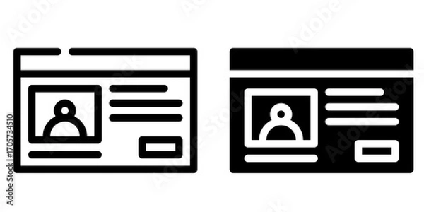 Obraz Set of driving licence icons