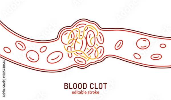 Fototapeta Blood Clot Background Vector illustration useful for presentations