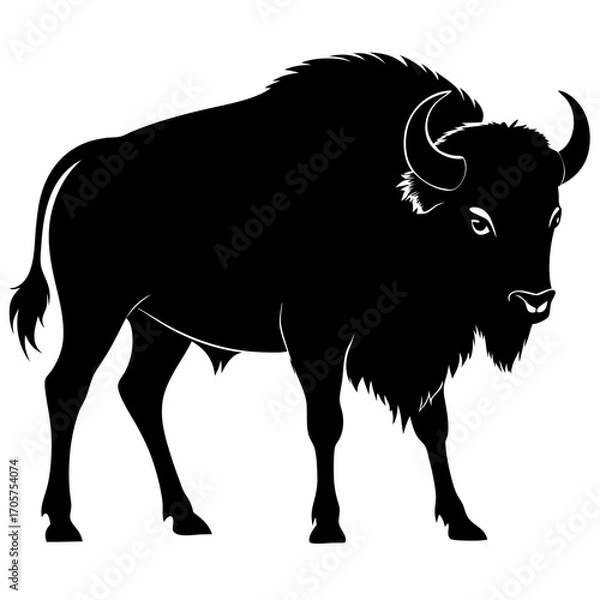 Fototapeta Simple Bison Silhouette