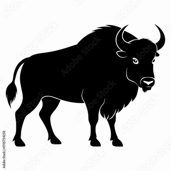 Obraz Simple Bison Silhouette