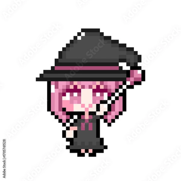Obraz Pixel art girl 01 witch 02 (1)