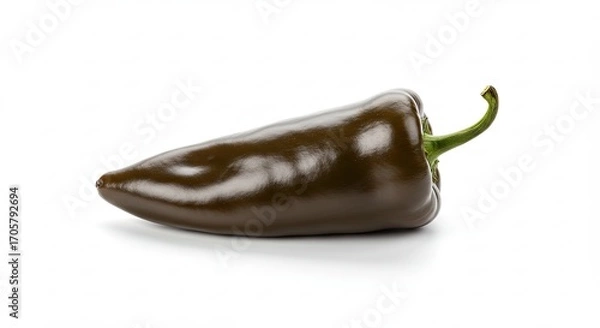 Obraz Dark Brown Pepper Isolated on White Background Single Food Close-up