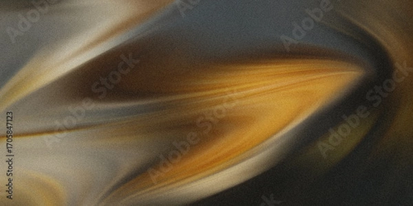 Fototapeta Abstract swirling golden and grey textures create a dynamic and energetic visual flow, evoking a sense of movement and depth