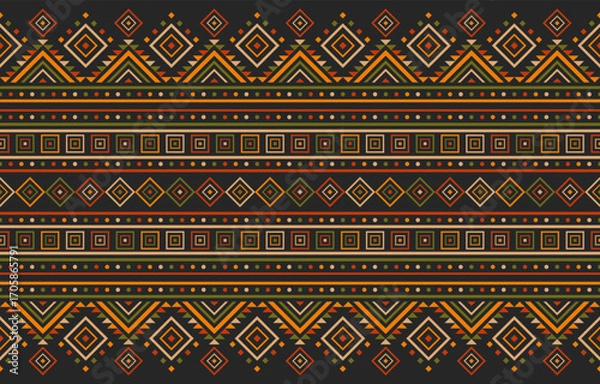 Fototapeta Native embroidery ethnic pattern. African Indian style  American concept. Design for fabric geometry motif and ornament pattern.