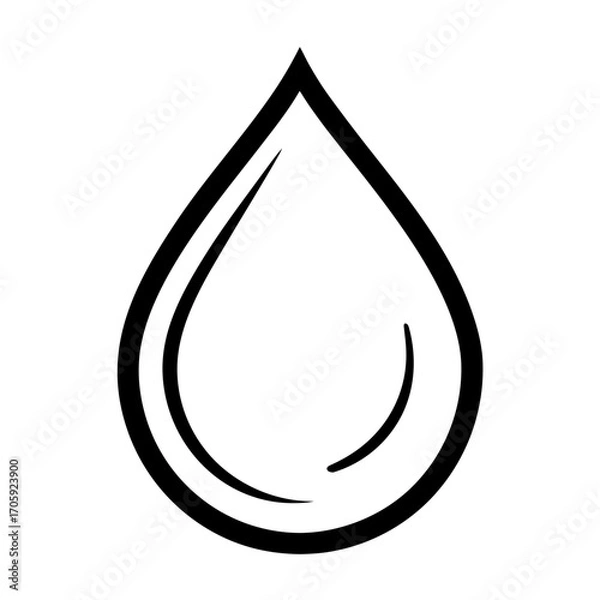 Fototapeta Teardrop shape vector icon