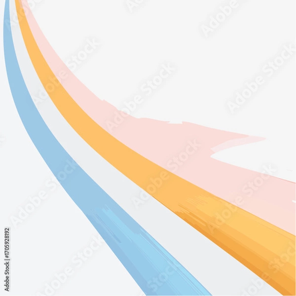 Fototapeta Abstract Pastel Brushstrokes on White Background