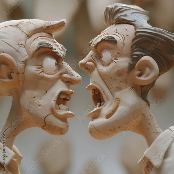 Fototapeta 3D render iconA clay scene showcasing a hidden library filled with ancient scrolls and glowing crystals 3d icon