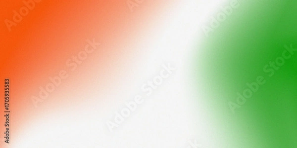Fototapeta The background is in the colors of the Indian flag with a grainy texture. Indian Independence Day
