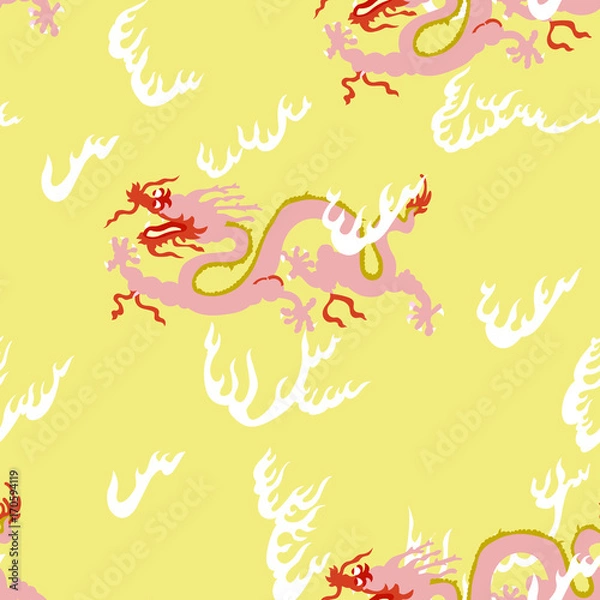 Fototapeta Oriental Dragon Pattern