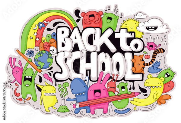 Obraz Back to School doodle