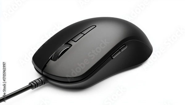 Fototapeta All-Purpose Wired Computer Mouse For Various Digital Content: Computer Mouse, Mouse Clipart, Tech Gadgets, Computer Accessories, Tech Clipart, Ideal For Multimedia.