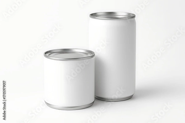 Obraz tin can isolated on white background