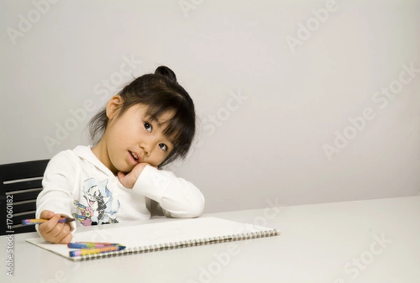 Obraz 絵を描く女の子