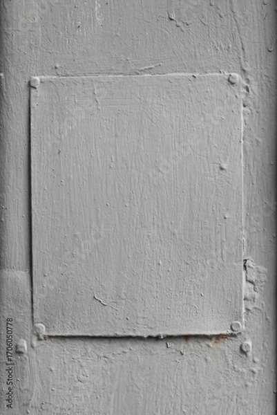 Fototapeta Gray old empty painted metal plate with textured surface with copyspace blank.