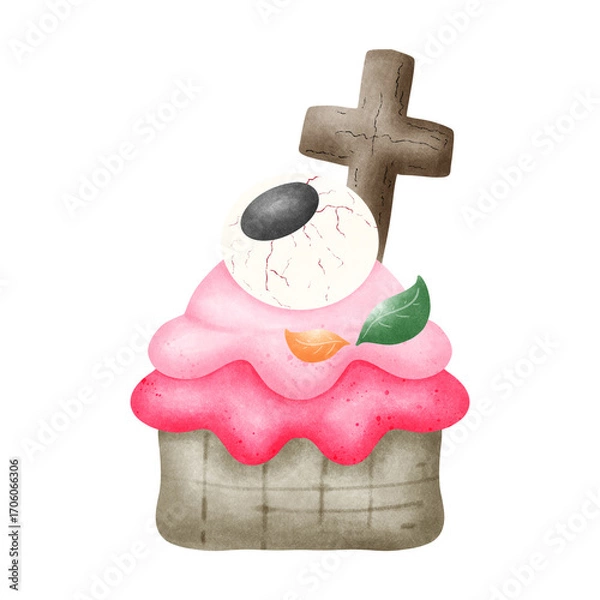 Obraz Halloween cupcake