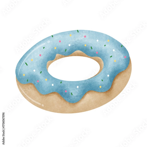 Obraz Blue cream donut 