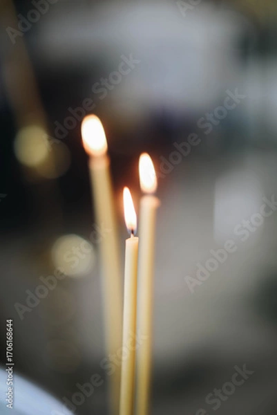 Obraz burning match on black background