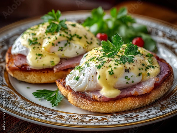 Obraz classic eggs benedict