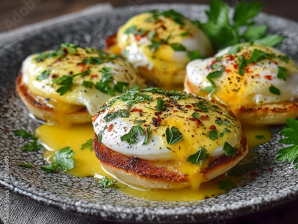 Obraz classic eggs benedict