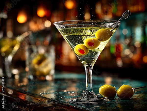Obraz martini with olives