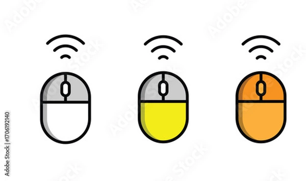 Fototapeta Mouse button click icon set vector.