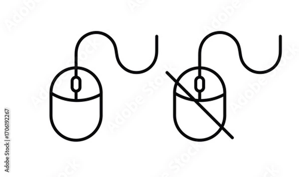 Fototapeta Mouse button click icon set vector.