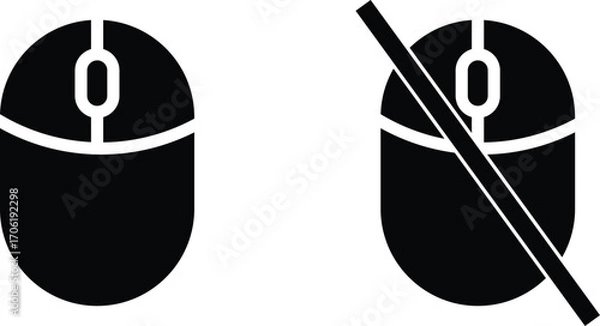 Fototapeta Mouse button click icon set vector.