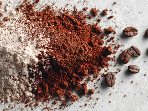 Obraz cocoa powder isolated on white