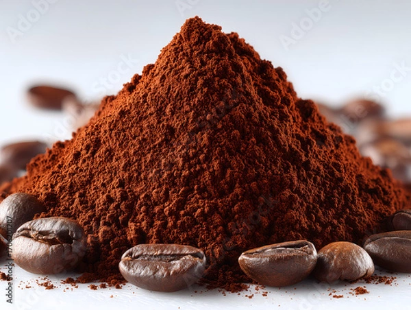 Obraz cocoa powder on white background