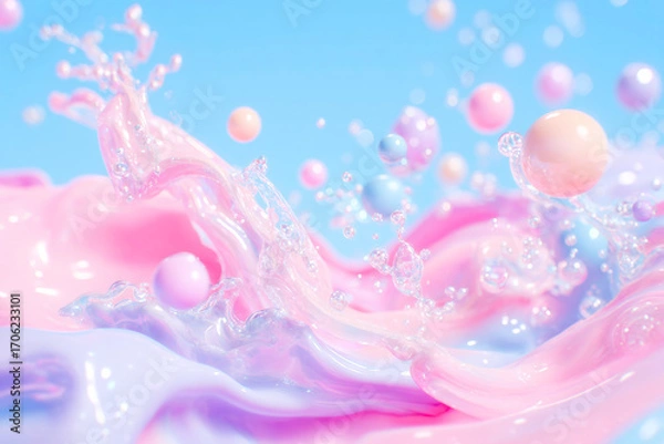 Fototapeta An ethereal abstract image of a liquid splash