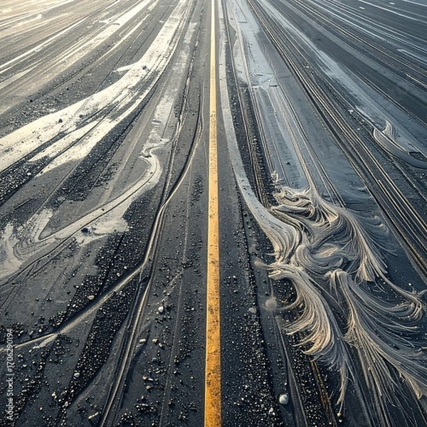 Obraz Asphalt road surface texture