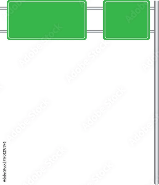 Fototapeta Blank Road Sign Board Isolated Design