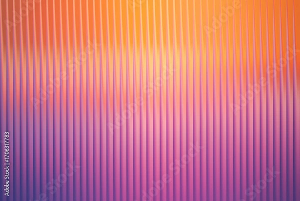 Fototapeta An abstract background featuring vertical lines with a smooth gradient transitioning from orange at the top to purple at the bottom.