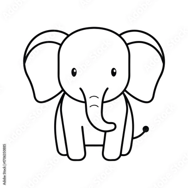 Fototapeta Cute elephant