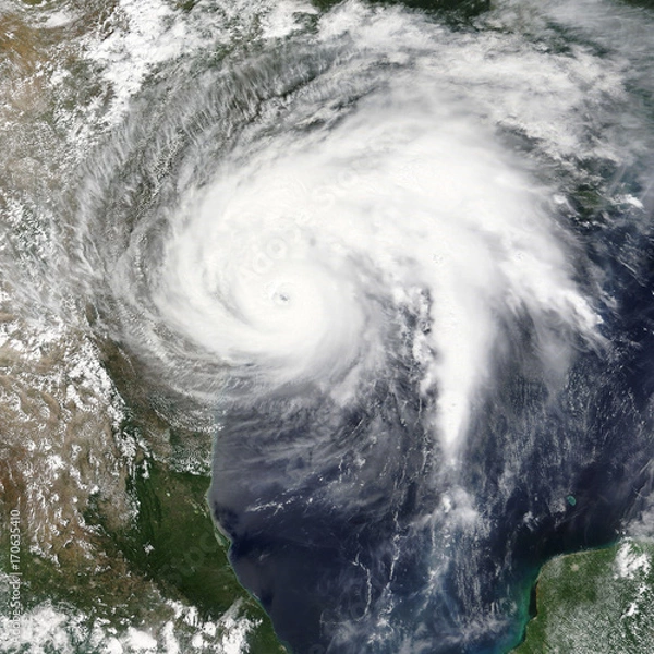 Fototapeta Huragan Harvey zmierza w kierunku Houston w Teksasie - elementy tego zdjęcia dostarczone przez NASA