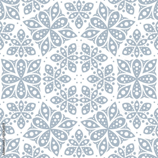 Fototapeta Abstract seamless pattern in vintage style. Interlocking shapes and textures.