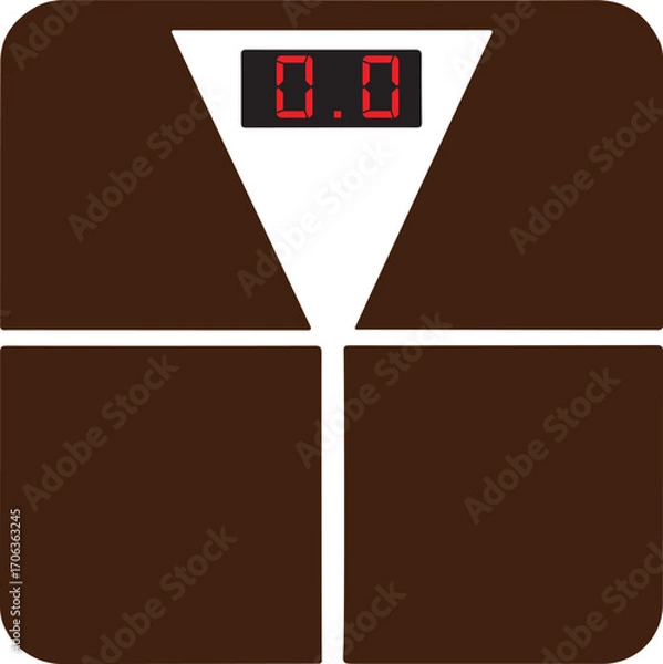 Obraz Bathroom Weighing Scale Color Vector Design
