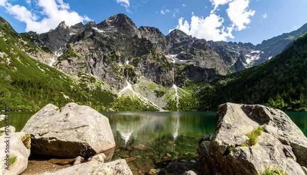 Obraz Mountain lake panorama