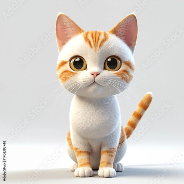 Obraz cat with a red ball